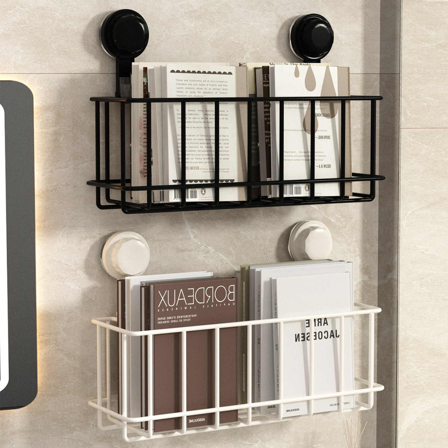 卫生间置物架浴室墙上收纳架厕所洗漱台吸盘架马桶侧边挂架放书架,收纳整理,整理架/置物架/收纳架,淘宝优惠券,粉丝福利购,淘宝优惠卷