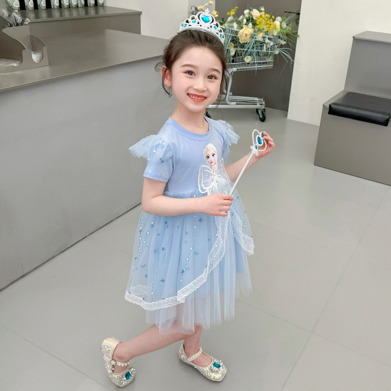 网纱公主裙女童夏夏季亲肤网红休闲舒适夏天韩范夏新百搭超好看