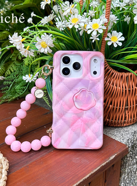 CLICHE 手机壳 适用17 Pro max 软硅胶 原创设计 手提 高级 新款 粉嫩全包 防摔手机套