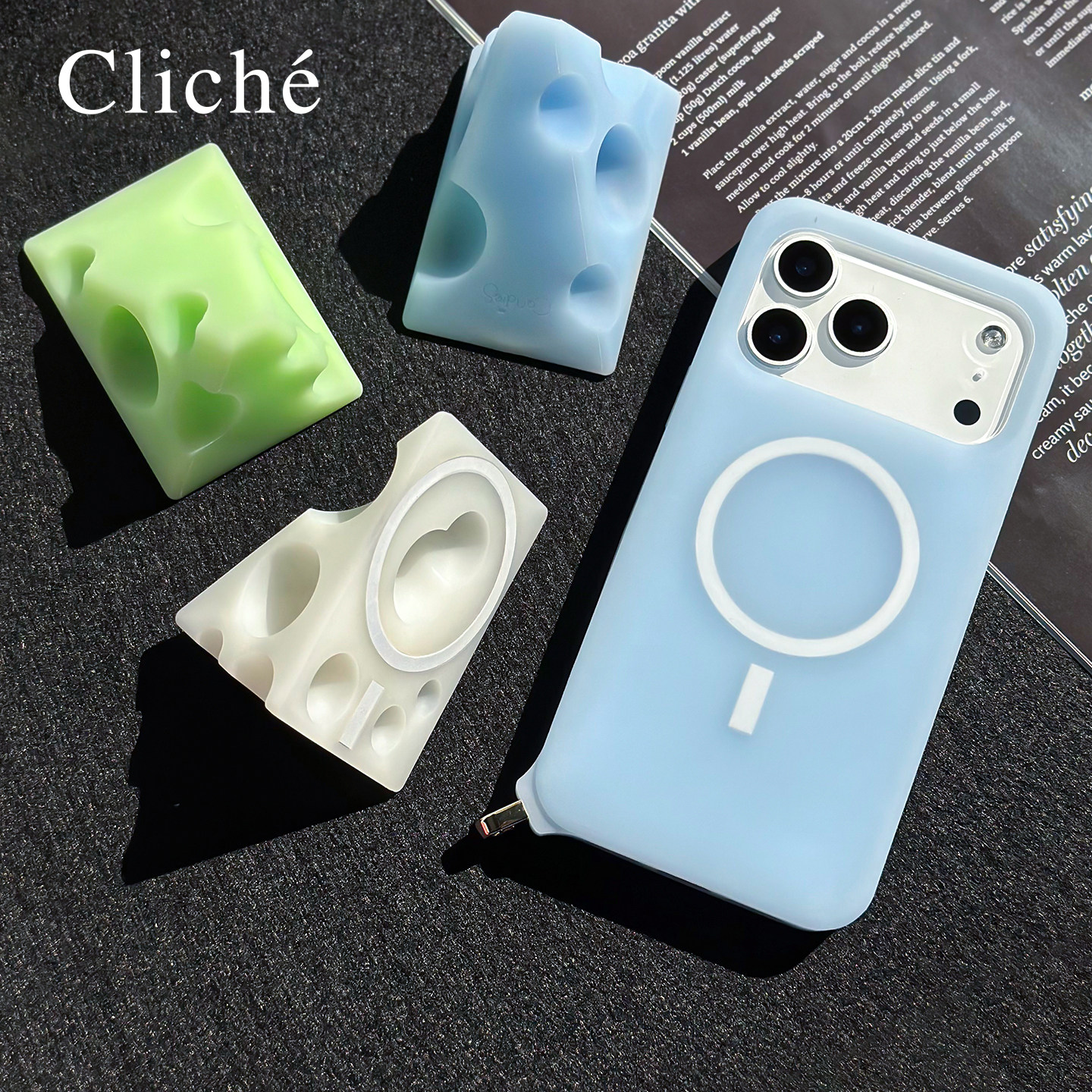 CLICHE 手机壳原创个性时尚iPhone17ProMax温柔篮夜光雾色系硅胶防摔磁吸手机壳保护套