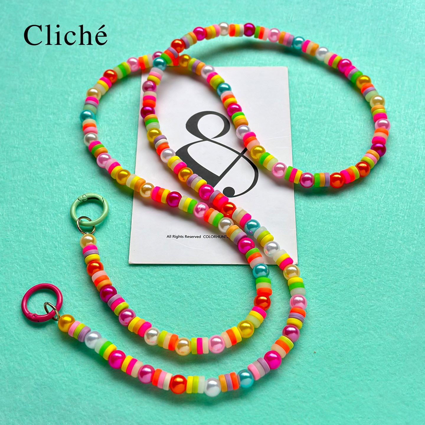 CLICHE原创手机壳配件时尚个性艺术彩色硅胶圆片手机壳挂饰
