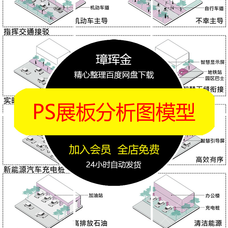 社区低碳规划街道城市展板智慧素材策略分析图PS改造设计模型pg41