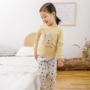 Bộ đồ lót trẻ em cotton dài tay cotton bé trai bé gái mùa thu phù hợp với quần áo mùa thu đồ ngủ bé - Quần áo lót shop đồ bộ trẻ em cao cấp