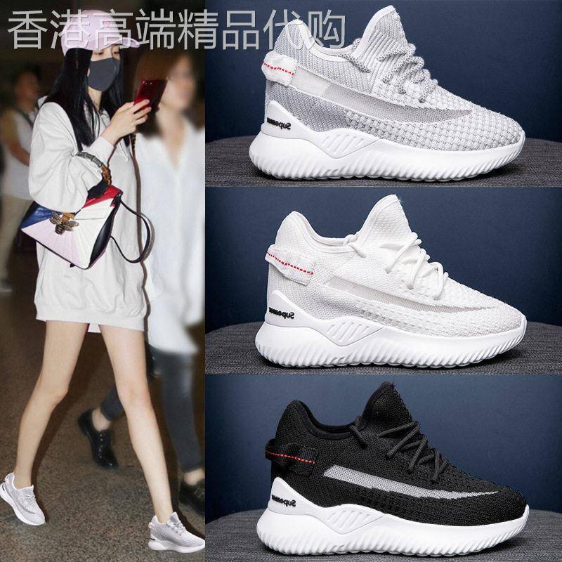 韩国厚底内增高老爹鞋子女春季学生鞋2025新款透气网红运动小白鞋