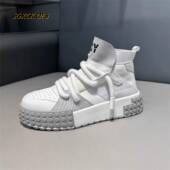 OFS 男鞋 潮牌高帮秋冬新款 SGXCK 加绒保暖休闲百搭厚底运动板鞋