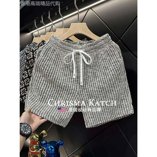 出口美国⭐Chrisma Katch~夏季宽松四分裤轻奢潮牌覆古直筒休闲