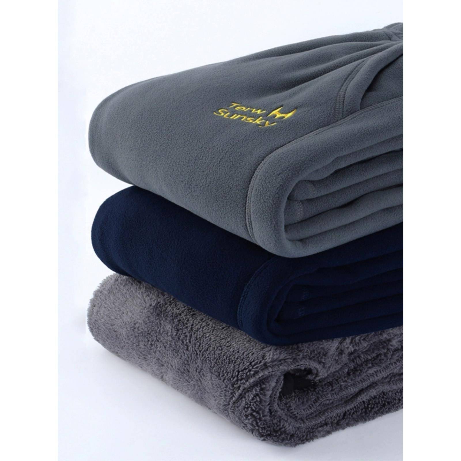 Mostarsea~一条过冬羊羔绒卫裤男秋冬季休闲长裤子加绒加厚运动裤