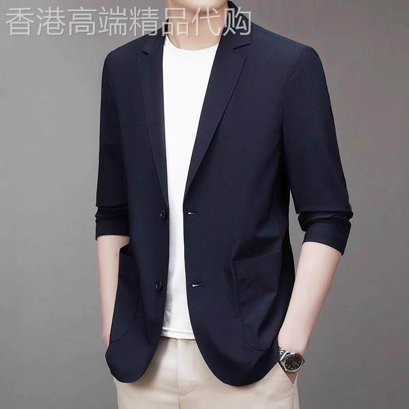 IKAC高端春季新款男士西装外套2026春秋款商务休闲百搭潮流小西服