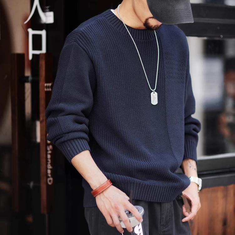 Madness Mdns Wruei美式覆古2025秋冬慵懒风针织衫毛衣男士潮上衣