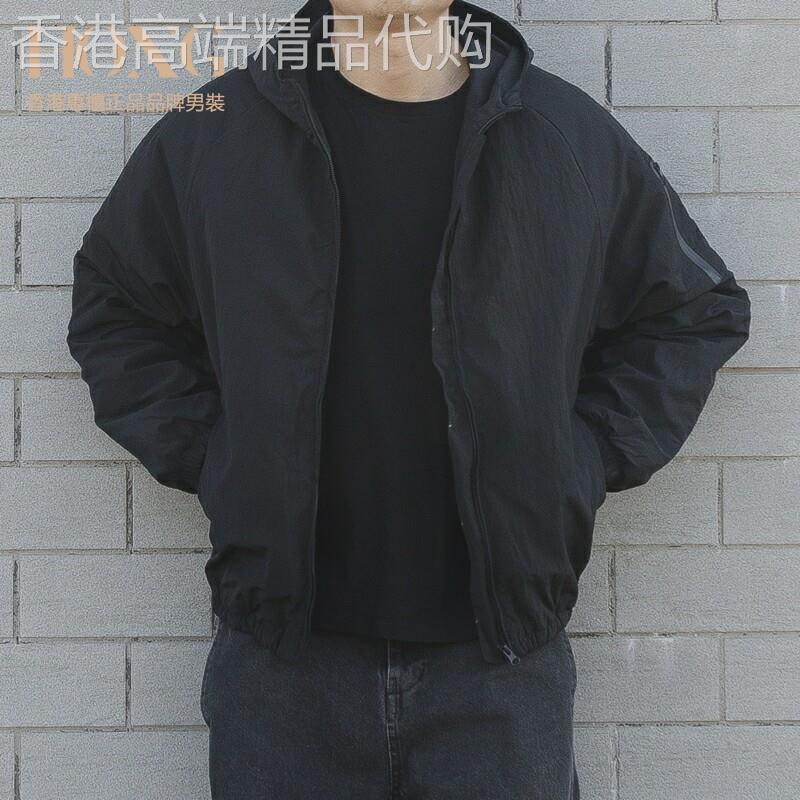 连帽夹克男短款春秋季2026新款高端宽松日系复古纯色运动男士外套