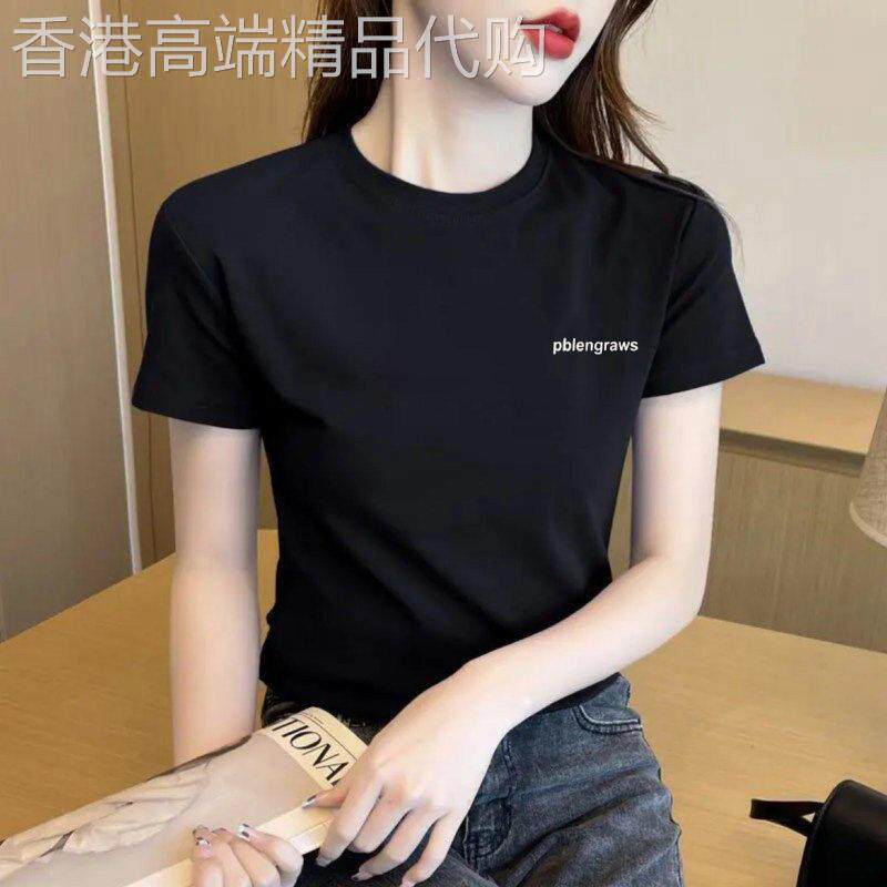 韩国黑色短袖t恤女2026夏季新款正肩小立领显瘦百搭通勤上衣休闲