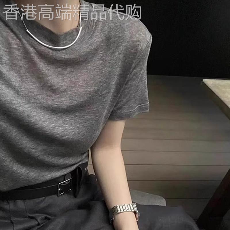 冰感面膜短袖T恤女2026年夏季新款时尚显瘦简约纯色体恤圆领上衣