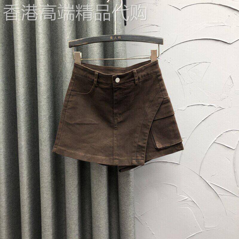 牛仔短裤裙女夏季薄款2026新款高腰宽松显瘦时尚辣妹A字半身裙裤