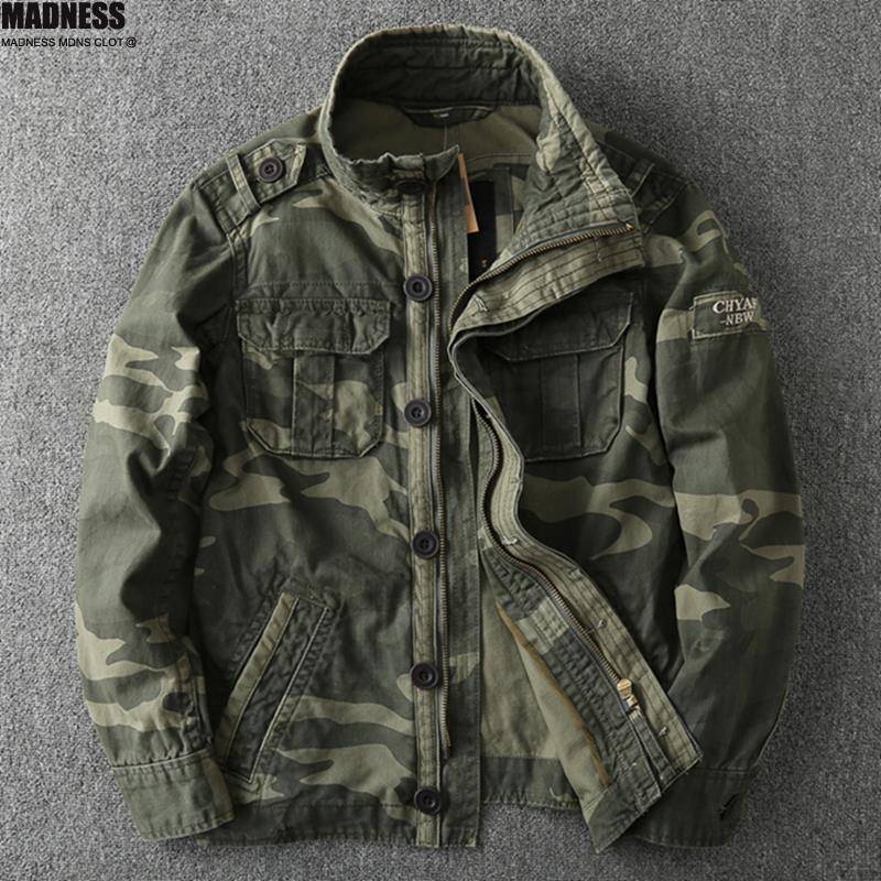 Madness Mdns Clot美式秋冬迷彩外套男潮牌水洗工装立领夹克上衣