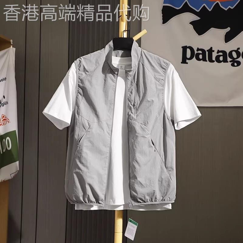 高端薄款立领马甲男士无袖2026新款夏季外搭收口户外坎肩背心男款