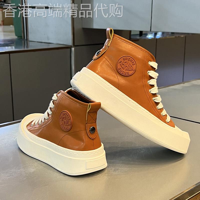 欧美『设计风』匠心打造~一眼就爱上!潮牌高帮运动休闲厚底板鞋男