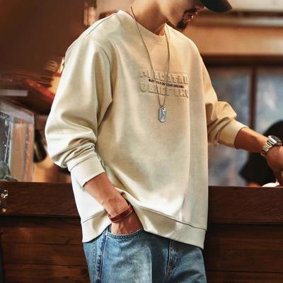 Madness Mdns Wruei美式覆古钢印压花字母卫衣2025新款男士上衣潮