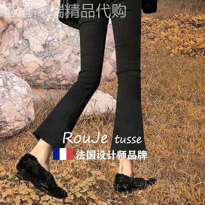 专柜高腰直筒牛仔裤女2025年秋冬显瘦九分烟管裤子微喇叭大码胖MM