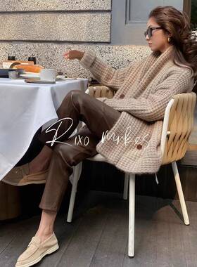 RIXO DORE法式美拉德高级设计小个子显高针织开衫女秋冬新款上衣