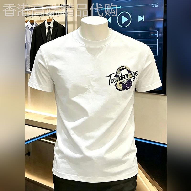 高端重磅纯棉印花短袖T恤男女款2026夏季宽松百搭创意印花上衣潮