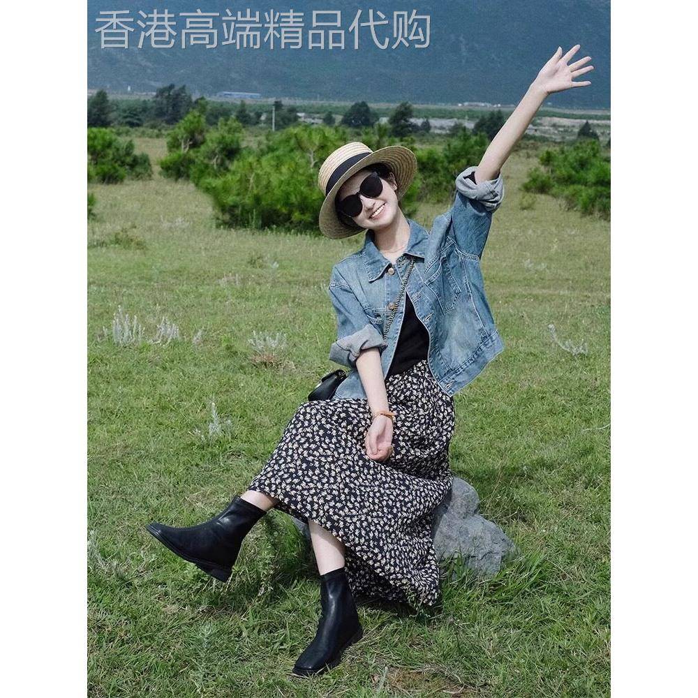 牛仔防晒衬衫薄款轻奢高级感女夏季2025超火减龄上衣宽松短版衬衫