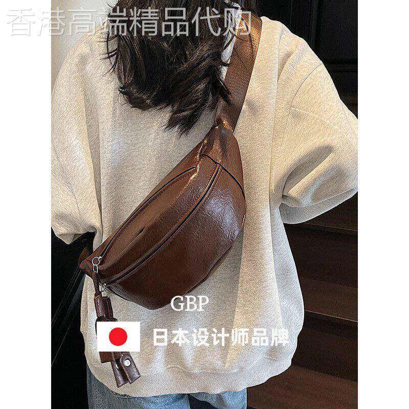 日本ファッションバッグ复古胸包腰包男女大容量运动休闲斜挎包潮