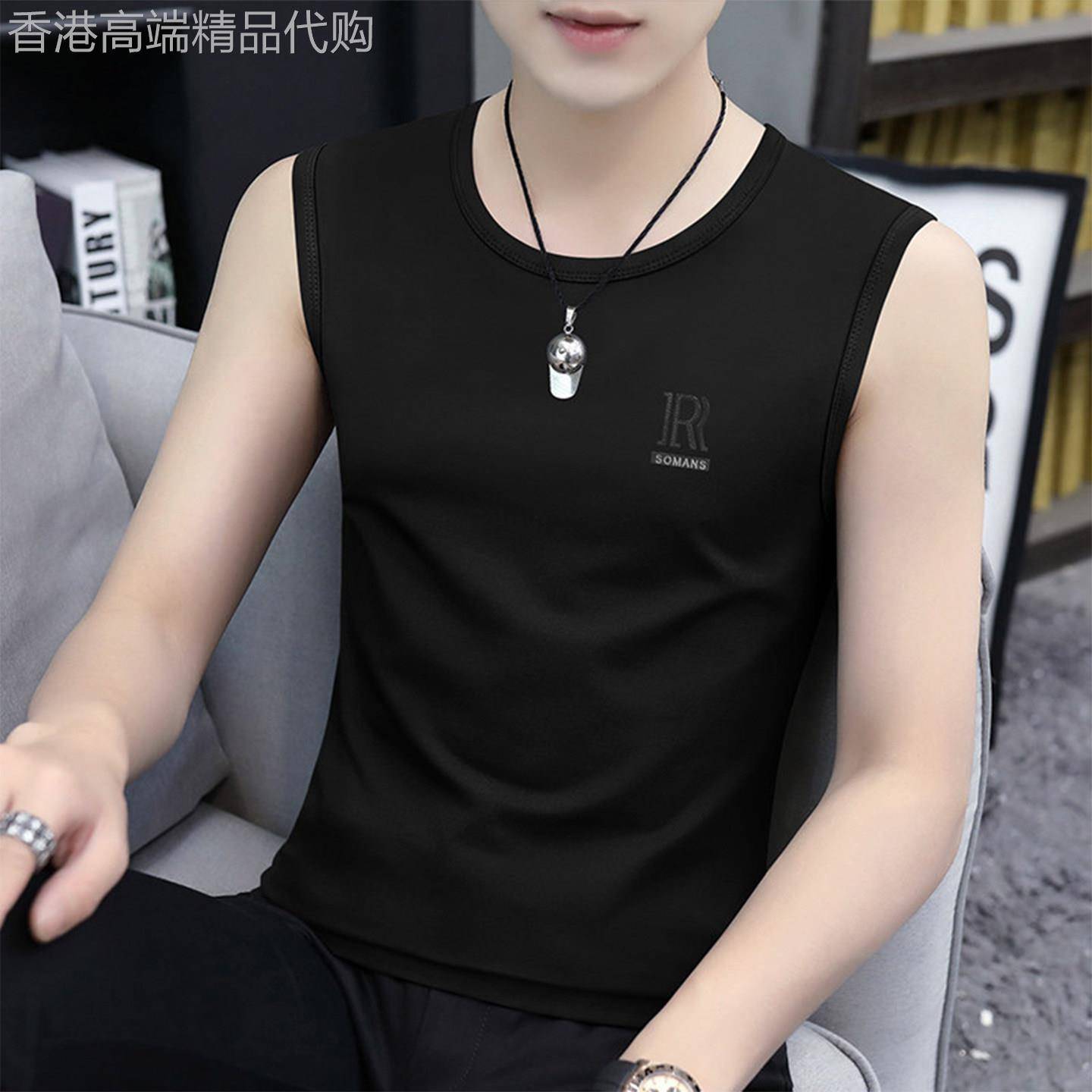MK正品冰丝速干无袖T恤男夏季2026新款高端10A级抗菌男士运动背心
