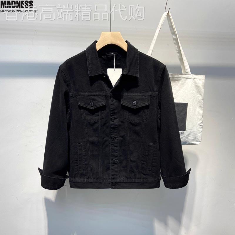 Madness Mdns Clot纯黑色牛仔外套男春秋款简约休闲痞帅复古夹克