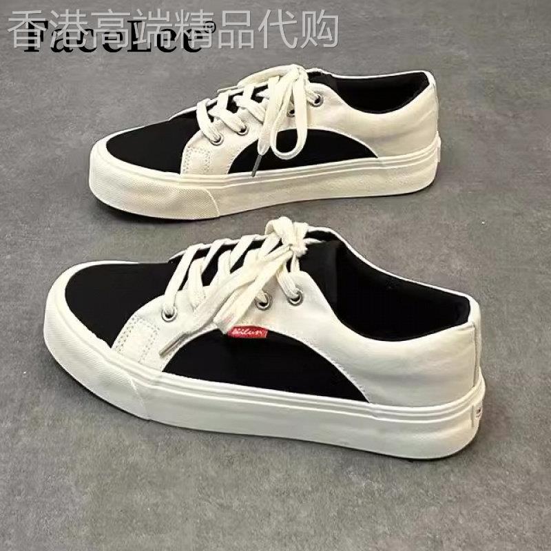 FaceLee日本设计师联名春季男鞋潮流简约日系帆布鞋港风系带鞋