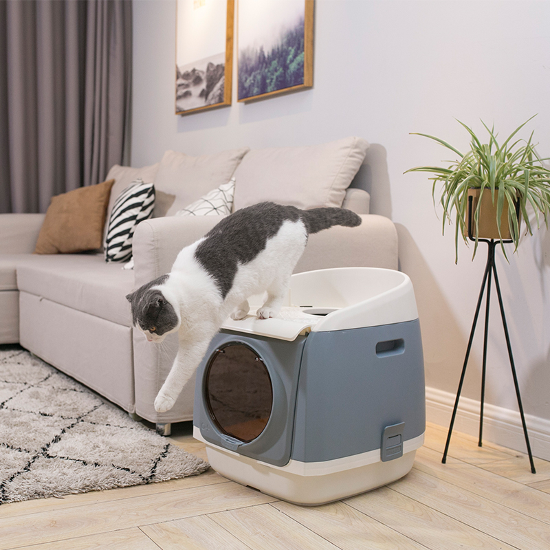 派可为猫砂盆顶入式厕所全半封闭