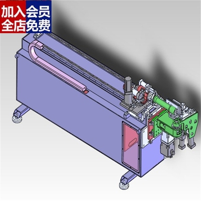 五轴全自动弯管机3D机械 T631 机械设计参PROE模型 UG模型3DCAD