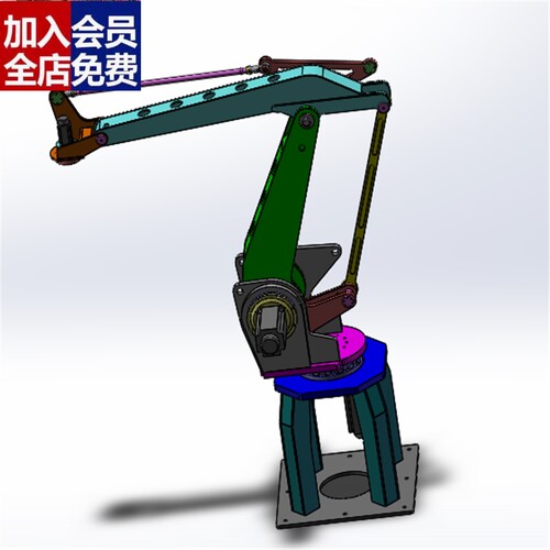 4轴100KG搬运机器人3D图纸 E082 机械设计参考资料设计三维模CAD