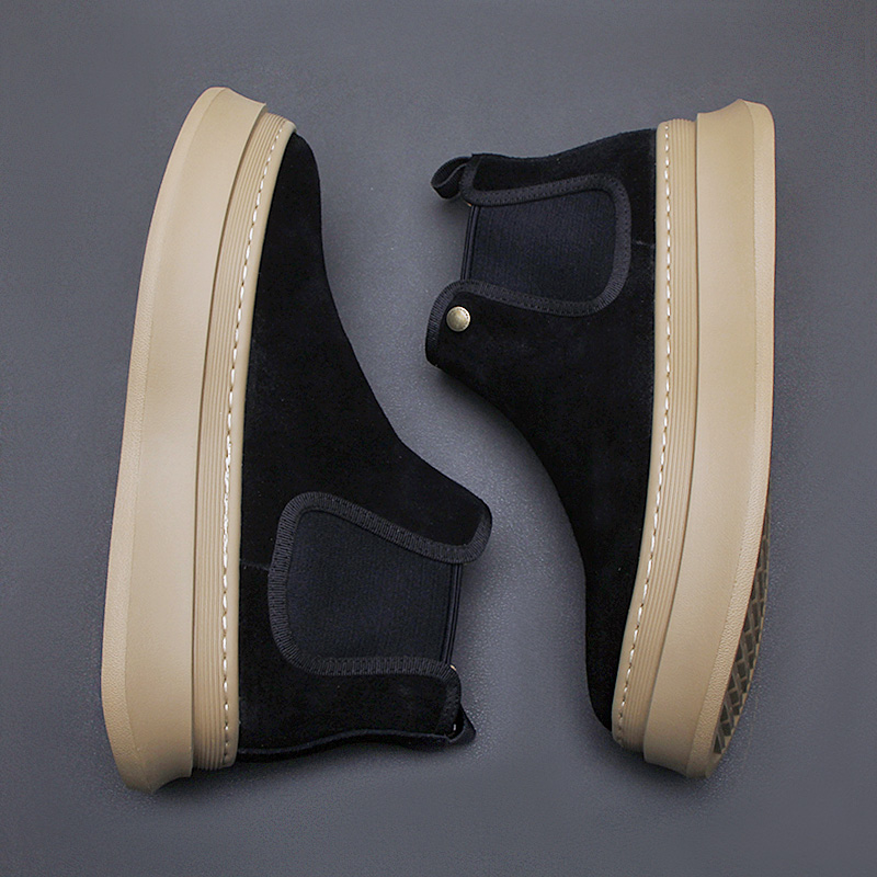 秋冬马丁靴复古反绒牛皮高帮男鞋