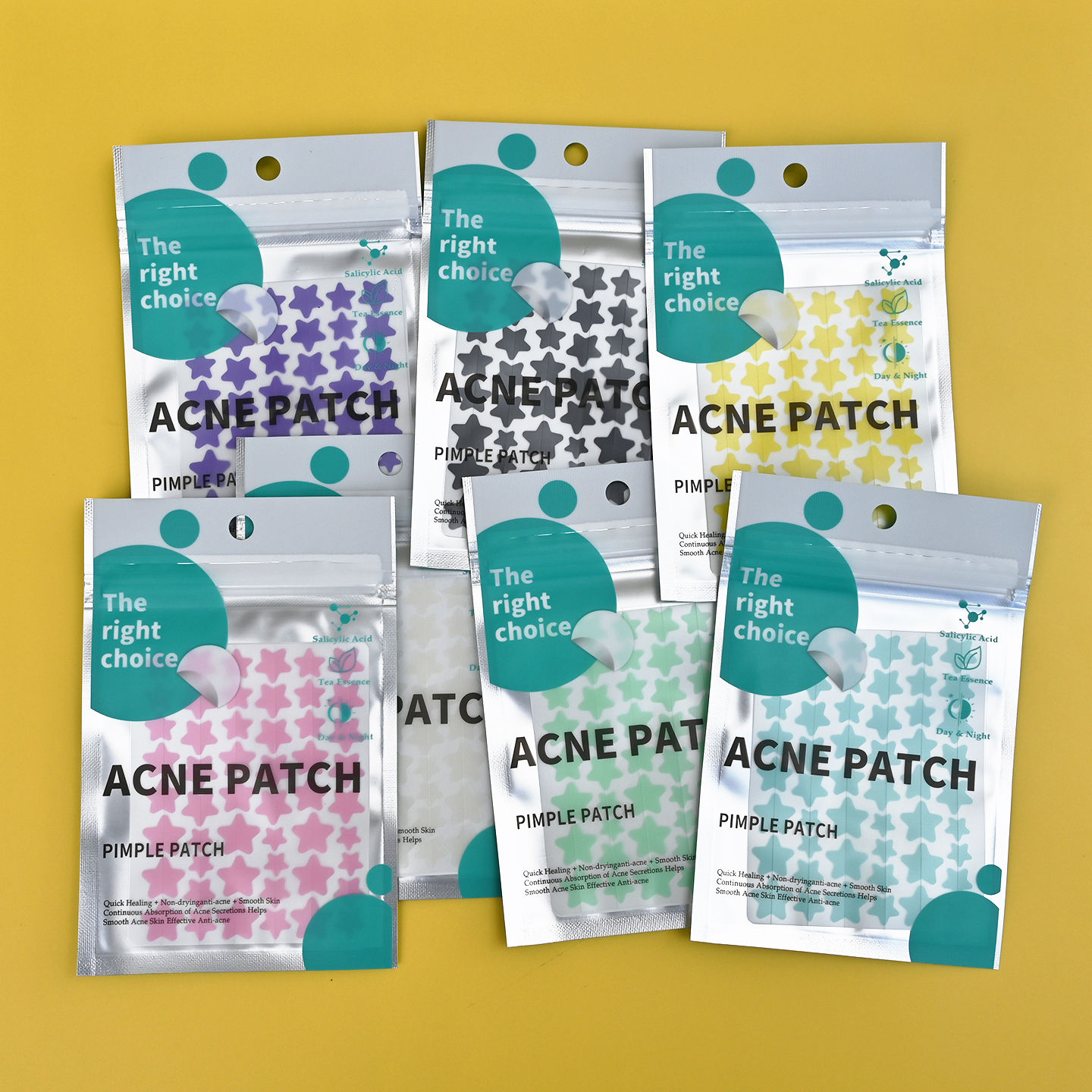 卡通星星痘痘贴修复消炎痘印去豆贴隐形净痘可爱吸脓人工皮水胶体