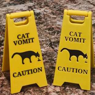 有趣的呕吐标志Cat Vomit Sign Dog  宠物狗警示牌狗狗呕吐标志