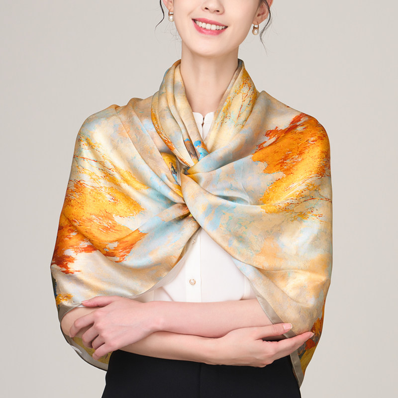 真丝丝巾礼盒装桑蚕丝时尚外搭披肩夏季送妈妈苏州空调房披肩围巾,服饰配件/皮带/帽子/围巾,围巾/丝巾/披肩,淘宝优惠券,粉丝福利购,淘宝优惠卷