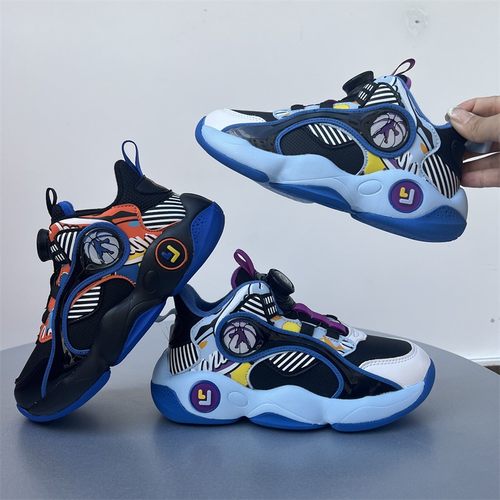 永高人2023冬季二棉加绒[33-39]男皮面运动篮球鞋防滑纽扣D33350G