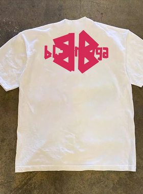 JSC{潮T学家} 260g重磅纯棉印花t恤短袖男款夏季短袖男女款不起球