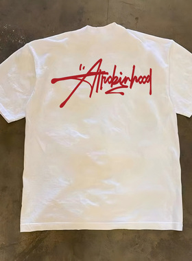 酷感潮流个性印花半袖100％纯棉圆领宽松休闲百搭男士短袖T恤男