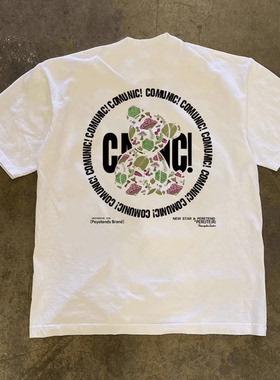 260g个性时尚小众t恤短袖男款夏季纯棉圆领时尚青年半袖男女同款