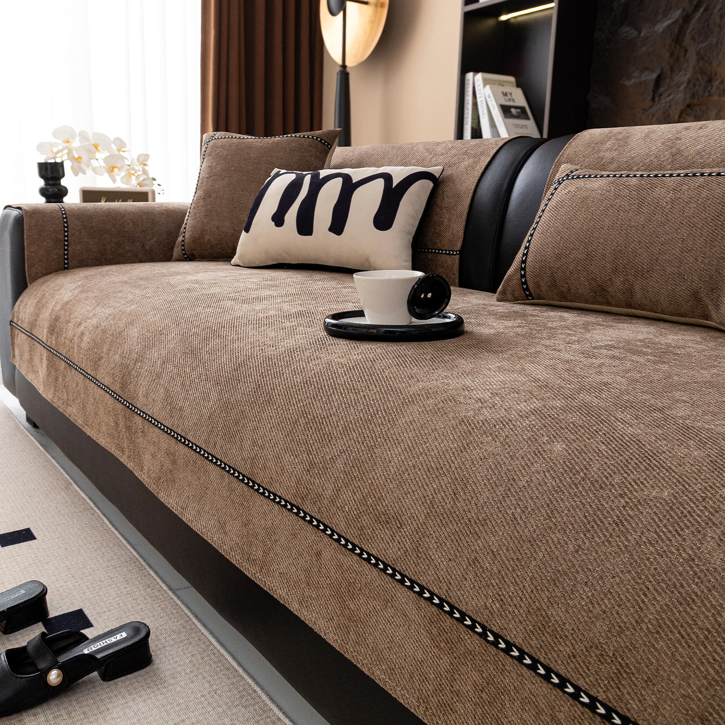 轻奢复古沙发垫盖布2024新款四季通用高级感秋冬季固定防滑坐垫子