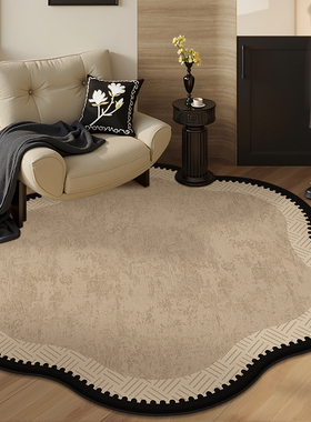 圆形地毯客厅中古法式防水电脑椅复古卧室异形梳妆台茶几沙发地垫