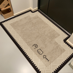 轻奢高级地垫入户门垫免洗耐脏防滑玄关地垫可裁剪家用除尘脚垫子