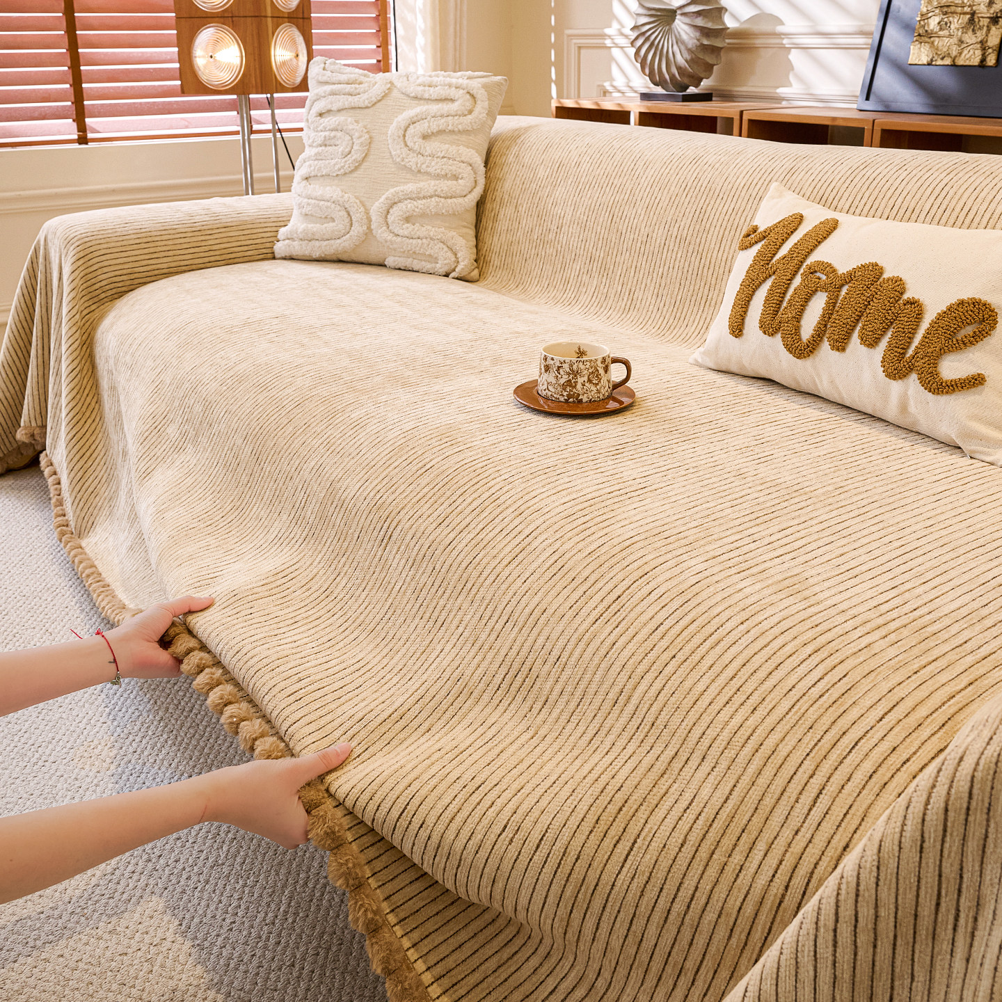 中古风复古雪尼尔沙发巾盖布2026新款四季通用防猫抓沙发毯子套罩