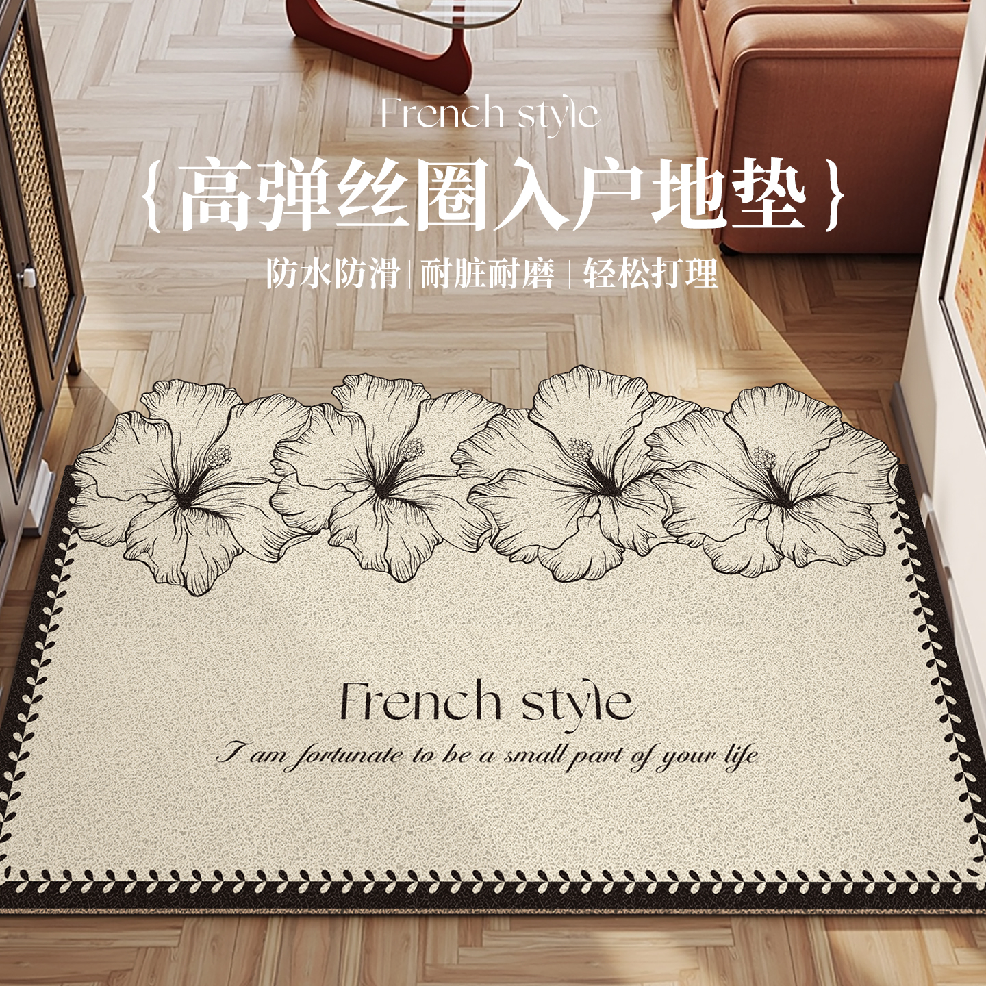 法式高级感入户门地垫除尘防滑垫