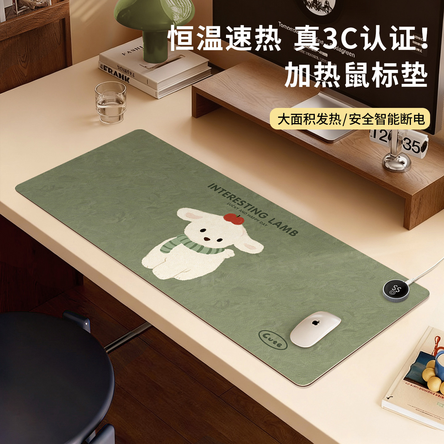 办公室学生护眼加热鼠标垫暖桌垫