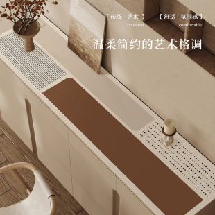 柜酒柜防脏桌布皮革玄关垫子 侘寂风餐边柜桌垫电视柜台面保护垫鞋