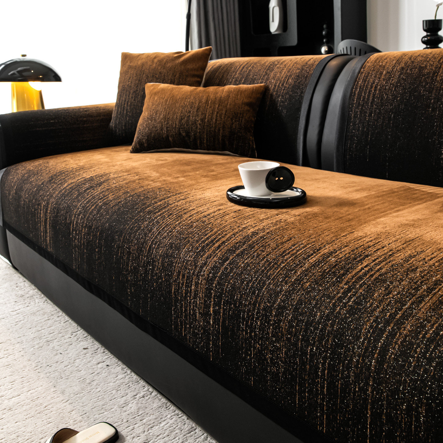 直边复古轻奢沙发座垫2025新款一片式四季通用固定防滑沙发坐垫子