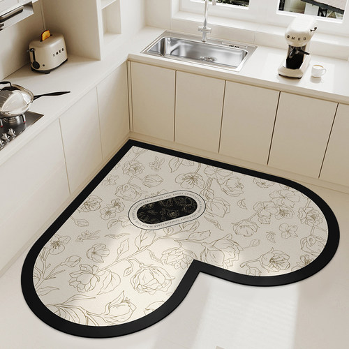 霏淘地垫硅藻泥防滑防油心形