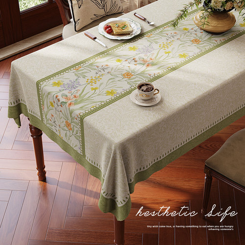 美式复古方形垂感桌布茶几垫盖布